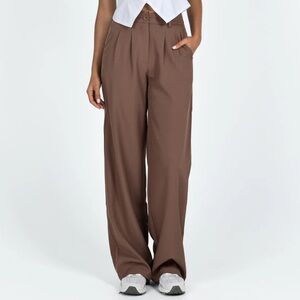 PRINCESS POLLY Archer Pants in Brown